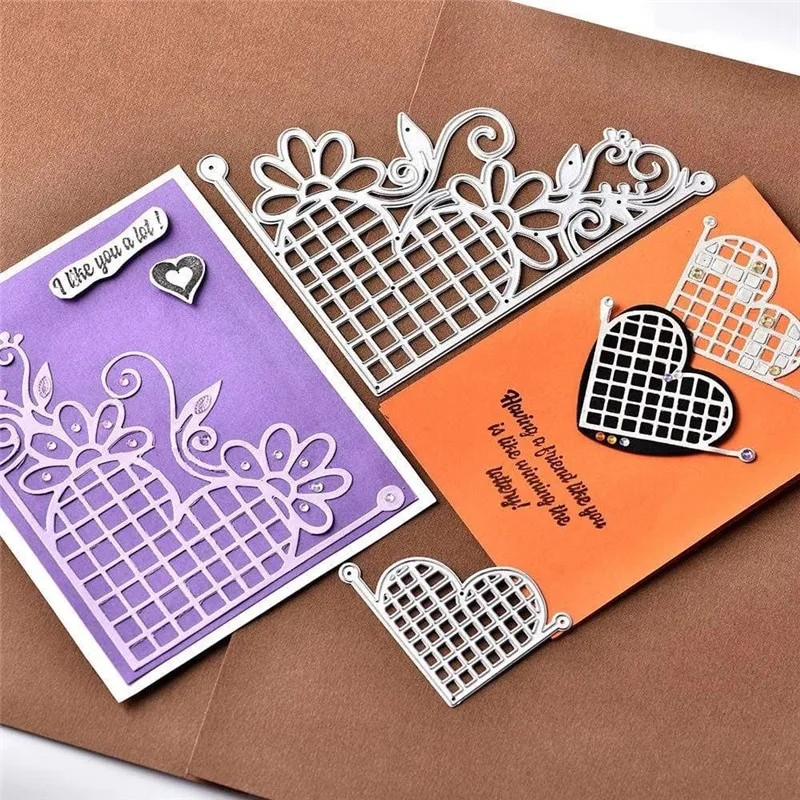 Eastshape Угловые штампы полый каркас Сердце металлические рамка для скрапбукинга