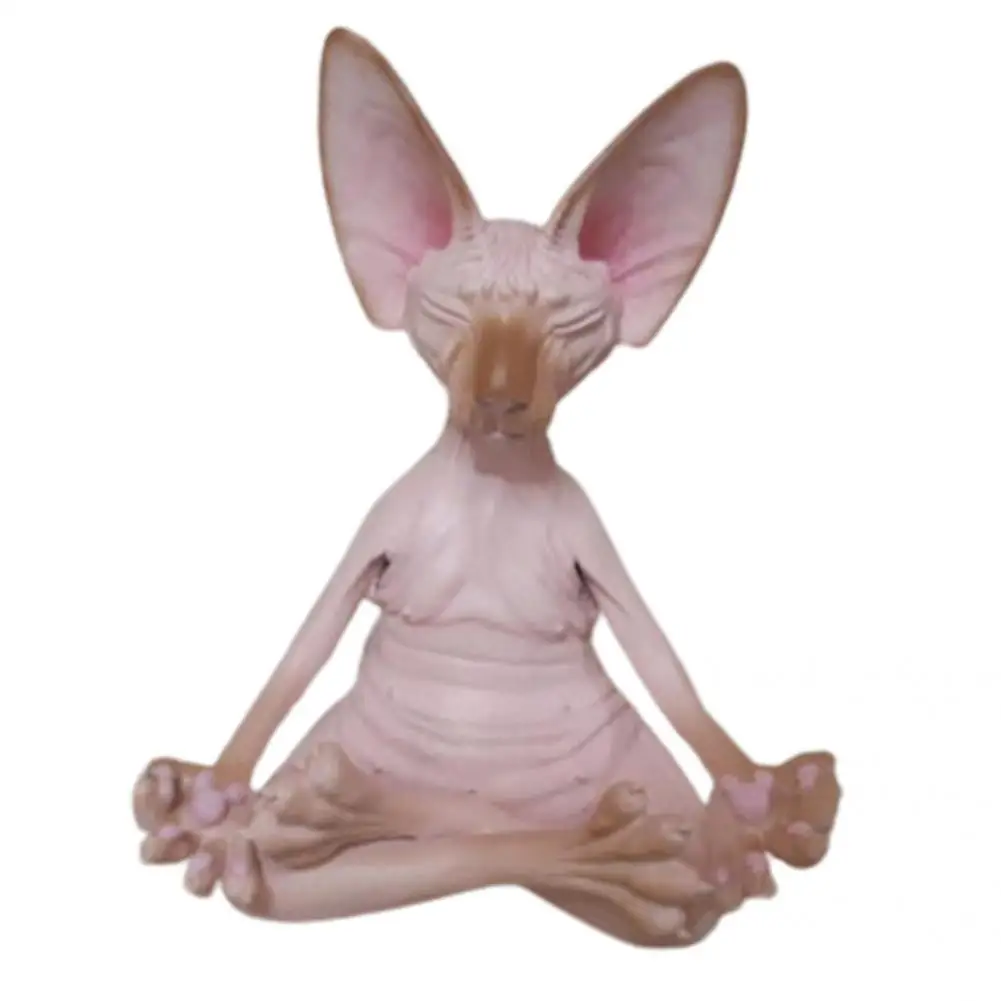 

Delicate Lovely Decorating Buddha Cat Figurine Resin Figurines Durable for Office