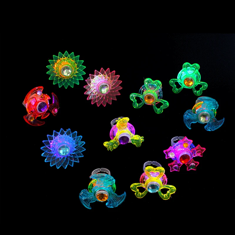 Забавные флэш игрушки мультфильм кольцо светодиодный мигающий светильник для