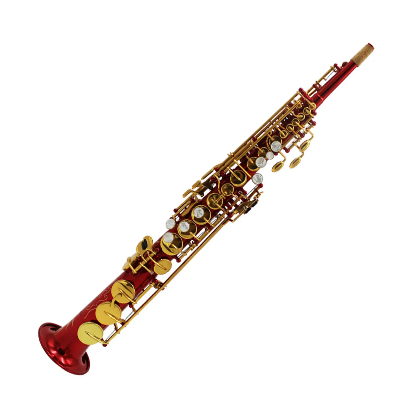 

Частный и Пользовательский логотип музыка красный лак Шея встроенный тип прямой Саксофон сопрано Mark VI