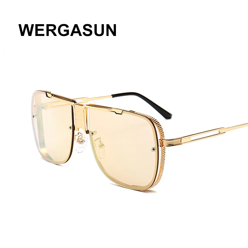 WERGASUN негабаритных Для мужчин солнцезащитные очки Элитный бренд женщин mach one