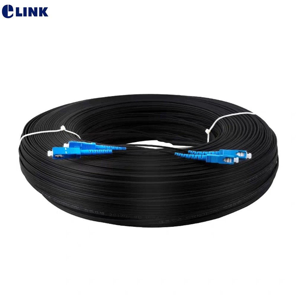 100 м SC/UPC 2 ядра внутренний капельный оптический патч корд одномодовый FTTH Drop