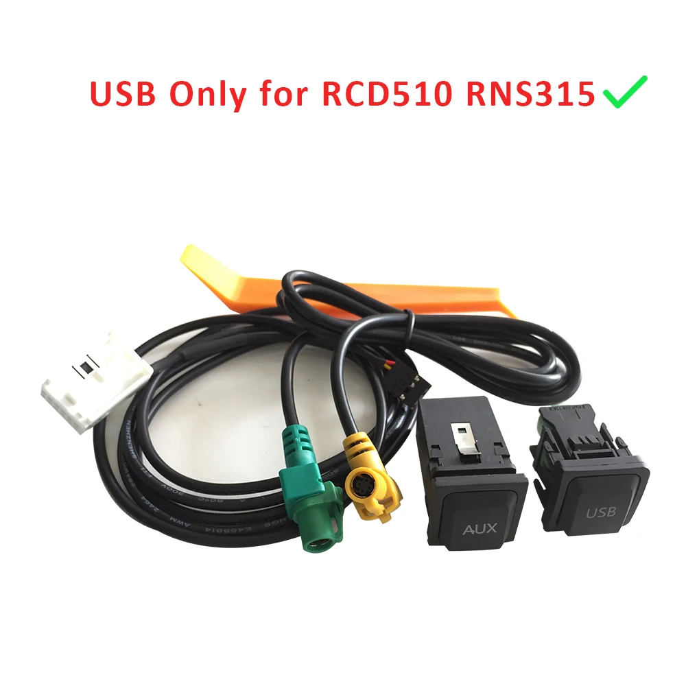 Автомобильные USB AUX кабели переключатель кнопки адаптеры RCD510 RNS315 для volkswagen Golf MK6 MK5