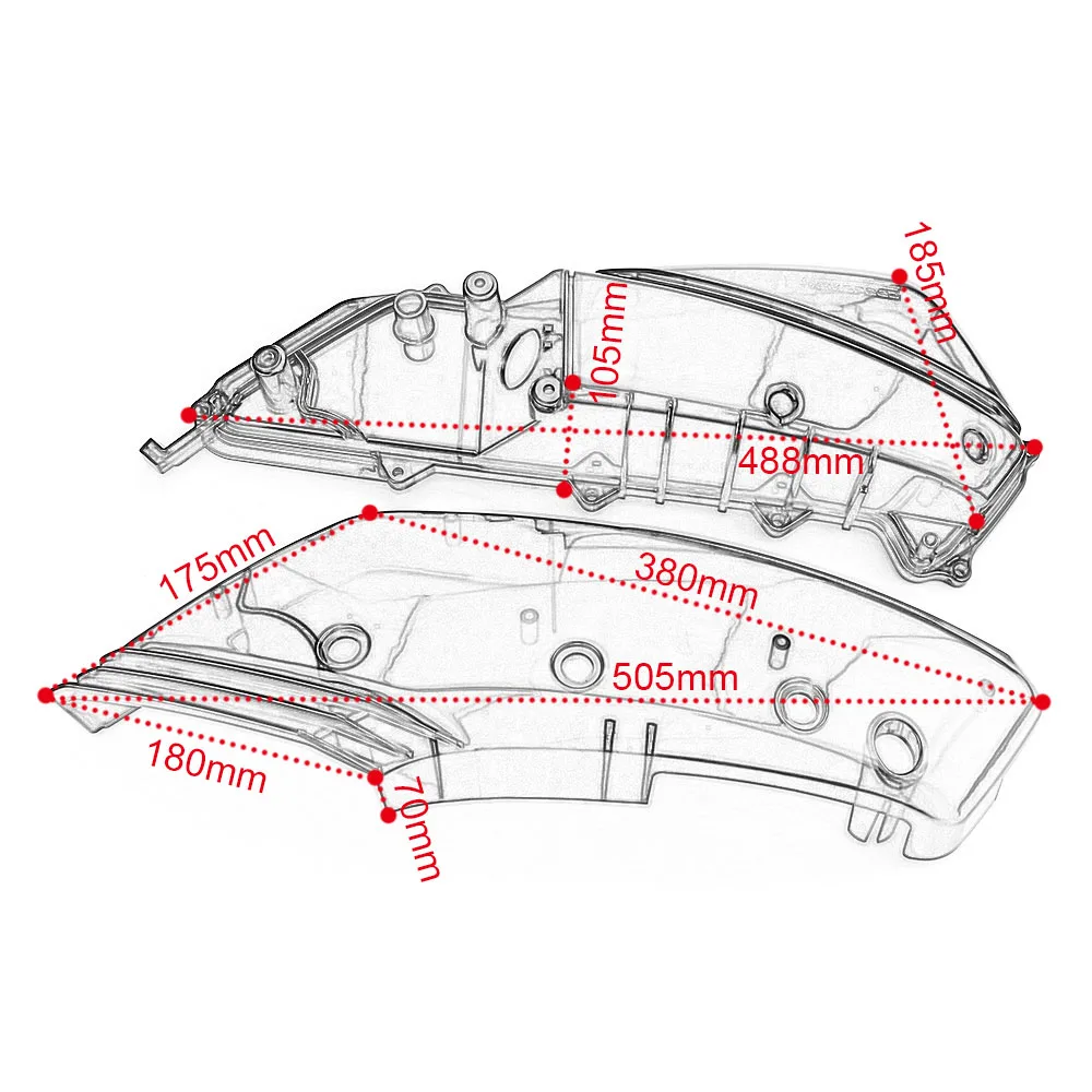 Пара мотоциклов ПВХ воздушный фильтр Корпус Замена Боковой защитный чехол