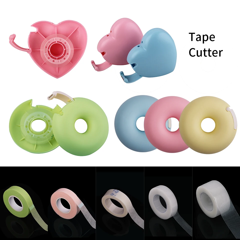 

Eyelash Extension Tapes Non-Woven PE Medical Tapes Colors Tape Cutters Grafting Eyelashes Cutting Adhesive Rotating Makeup Tools
