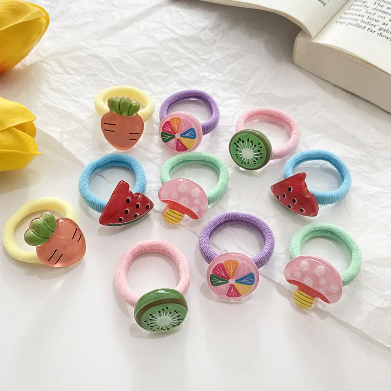 

10 шт./компл. Милая повязка для волос для маленьких девочек, детские эластичные резинки для волос с героями мультфильмов, резинка для волос, Д...