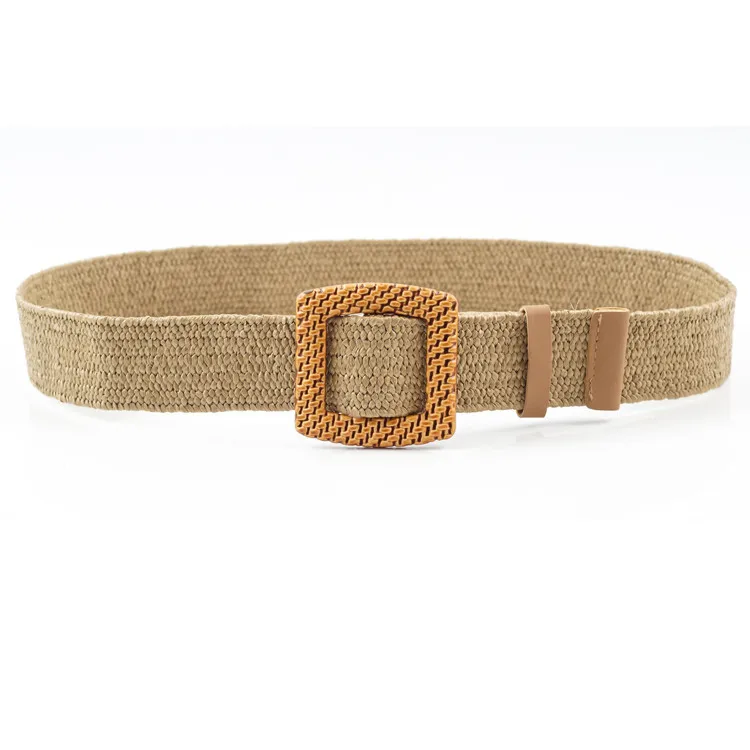 Женский вязаный восковой шнур широкий эластичный ремень Женская винтажная