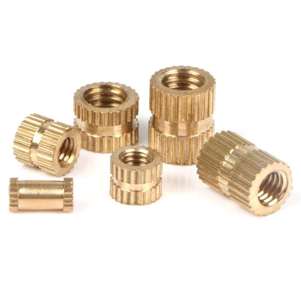 

10/20/50pcs M4 M5 Brass Pure Copper Metric Thread Injection Molding Nut Insert Knurled Nutsert Embedded