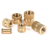 102050pcs m4 m5 brass pure copper metric thread injection molding nut insert knurled nutsert embedded