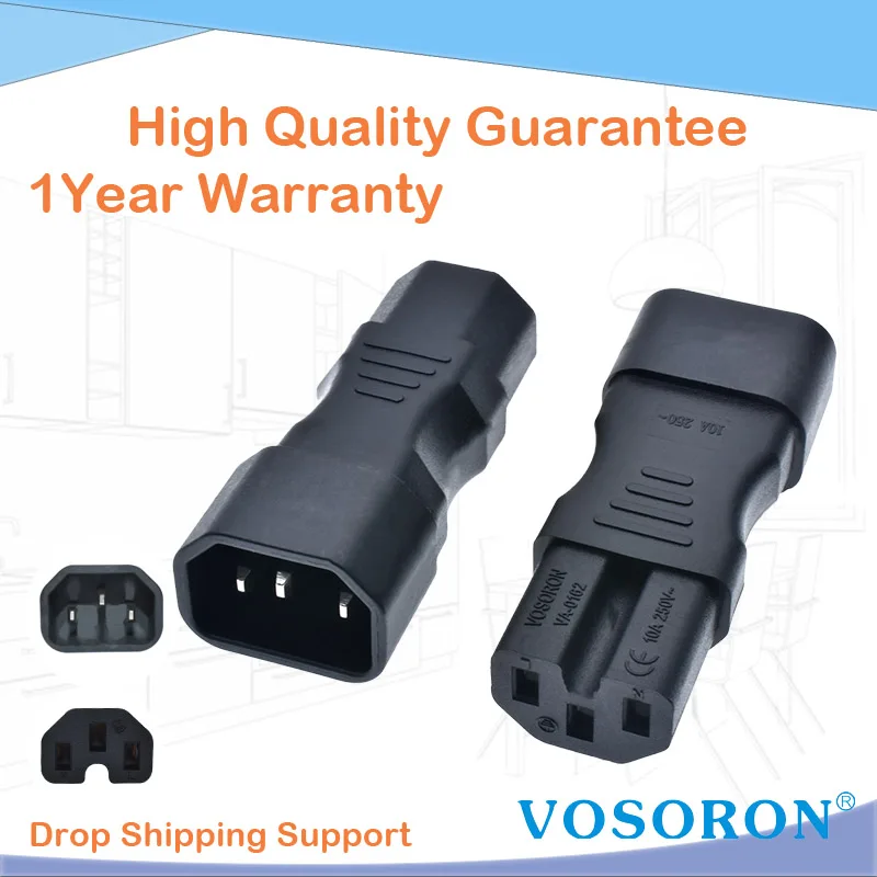 Переходник IEC 320 C13 папа мама для чайника C16 C14|male power plug|converter plugconverter adapter |