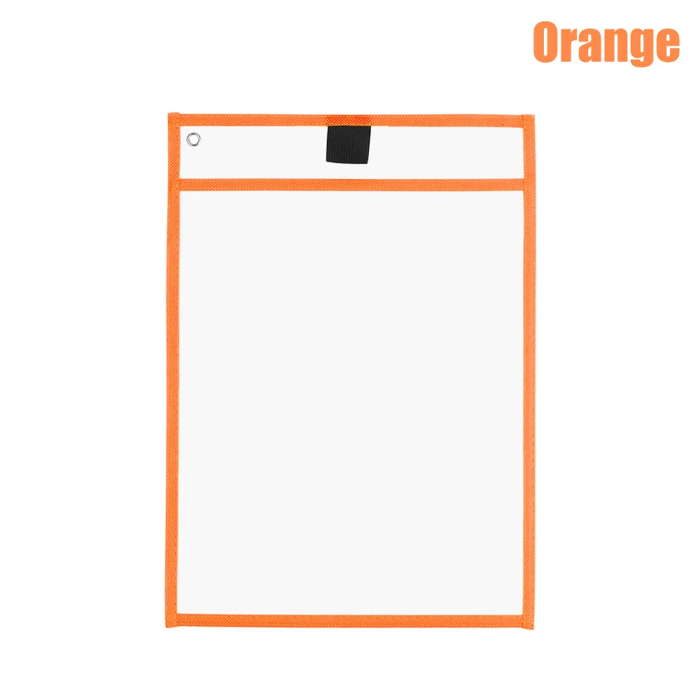 3PCS ORANGE 3 шт многоразовые сухие стираемые карманы прозрачные доски для рисования для записей и протирания сухая кисть сумка карман для файлов для обучения детей пастели - Цвет: 3PCS ORANGE