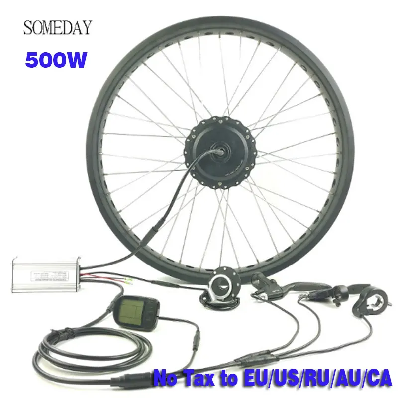 

SOMEDAY EBIKE Fat Tire Rear Rotate Whole Waterproof Cable Gear Hub Motor 36V/48V500W Electric Snow Bike with LCD5 Display
