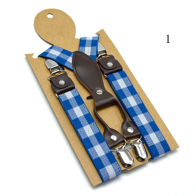 Детские клетчатые брюки в клетку с четырьмя ремешками для мальчиков и девочек