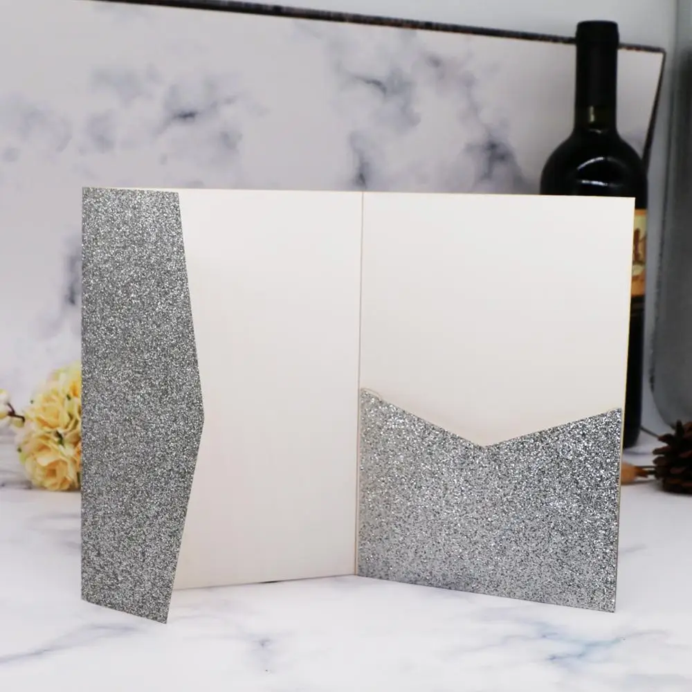 20 шт. свадебные пригласительные карты три-складной карман открытка RSVP