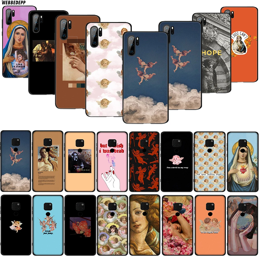 WEBBEDEPP Devil angel ТПУ мягкий чехол для Huawei Honor P smart Z Plus P20Lite Mate 30 Lite view 20 9x Pro|Бамперы| |