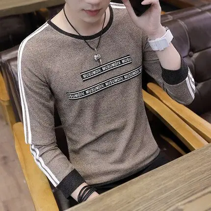 

Men's fashion casual long sleeve T-shirt 6494