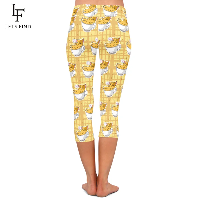 LETSFIND 2020 новые летние женские милые чулки с принтом кошачьего в чашке для детей