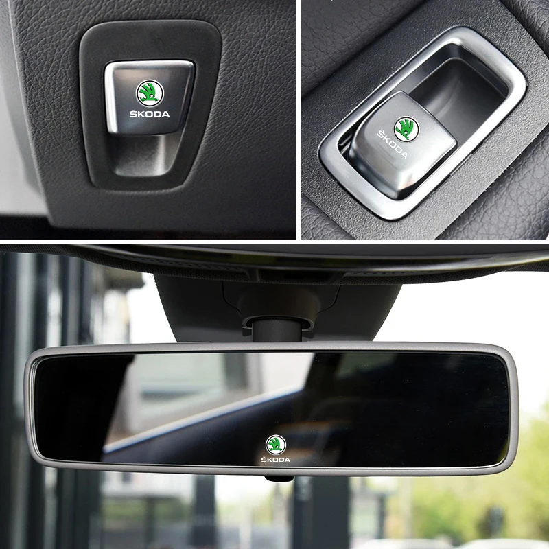 Car Remote Control Key Button Logo Sticker For Skoda Octavia A5 Superb old Febia Roomster 2005-2008 rapid Kodiaq Yeti | Автомобили и