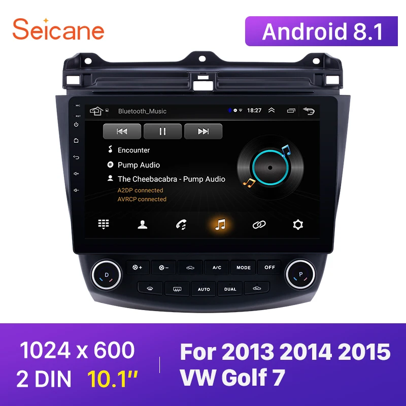 Seicane 10," 1024*600 4-х ядерный 2DIN Android 8,1 автомобиль блок радио gps Navi плеер для 2003-2006 2007 Honda Accord 7 автомобиль стерео