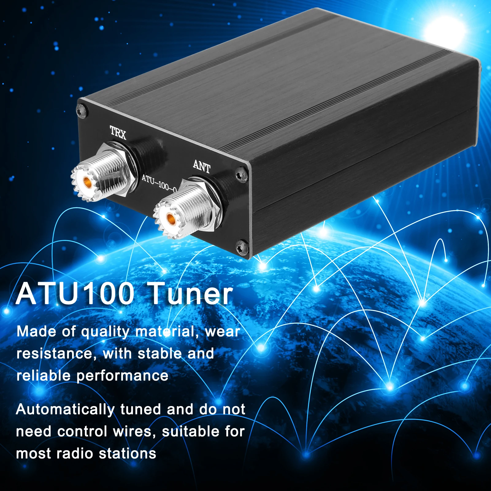 ATU100 антенна по 1 8 30 МГц Автоматическая коротковолновое тюнер Тип USB C