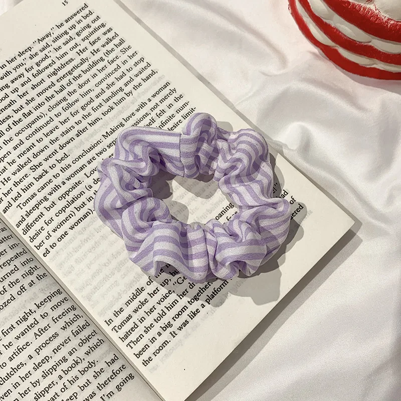 Diademas el&aacute;sticas con estampado de puntos para ni&ntilde;a, accesorios para el cabello plisados, herramientas de peinado, pasadores, Anillo para el cabello, ropa para el cabello-5