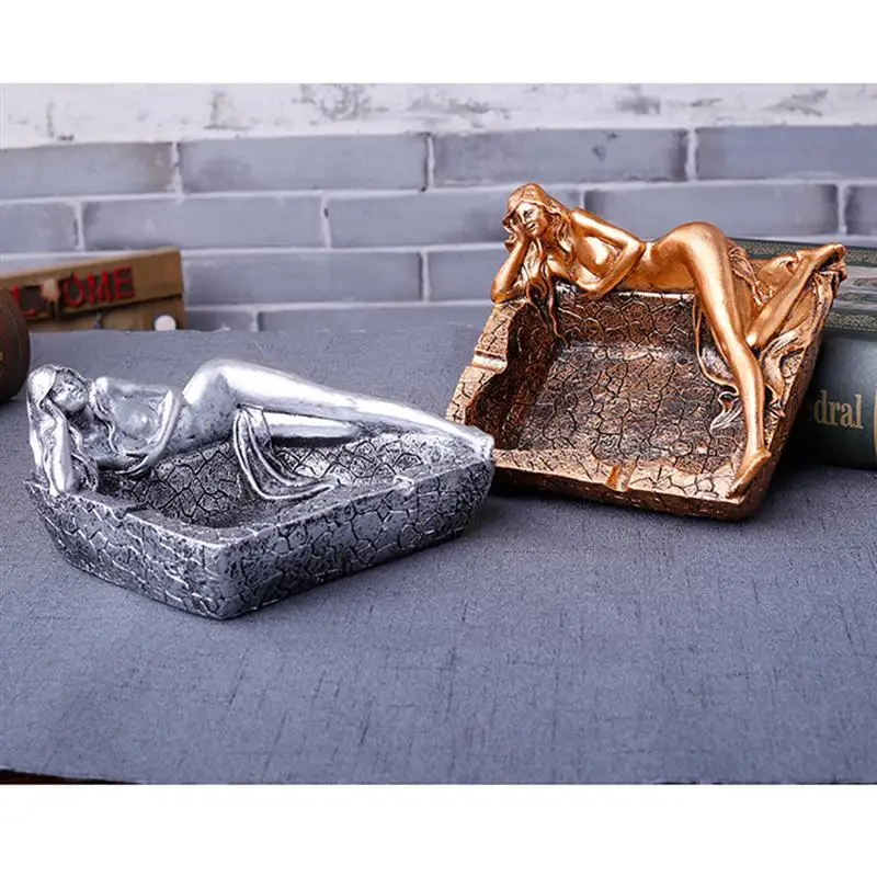 

Creative Sexy Long Legs Beauty Resin Ashtray Cigarette Butt Holder Home Decor(Gold)