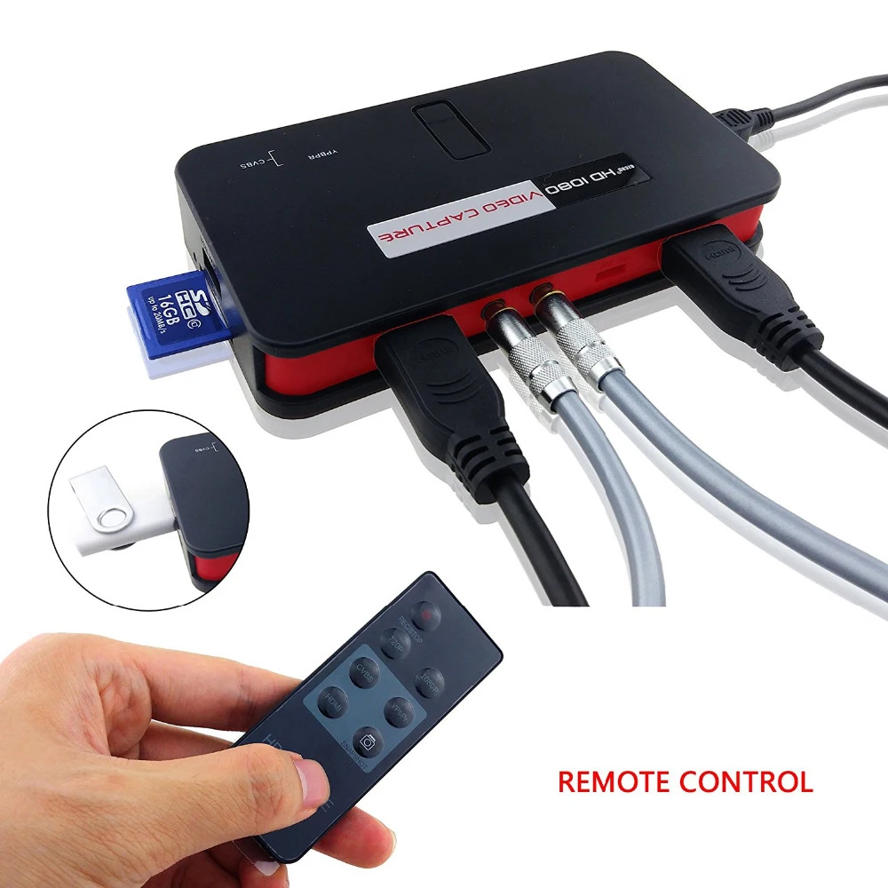 Карта захвата игр Y & H HD 1080P USB диск/SD карта видеозахват с микрофоном совместимая