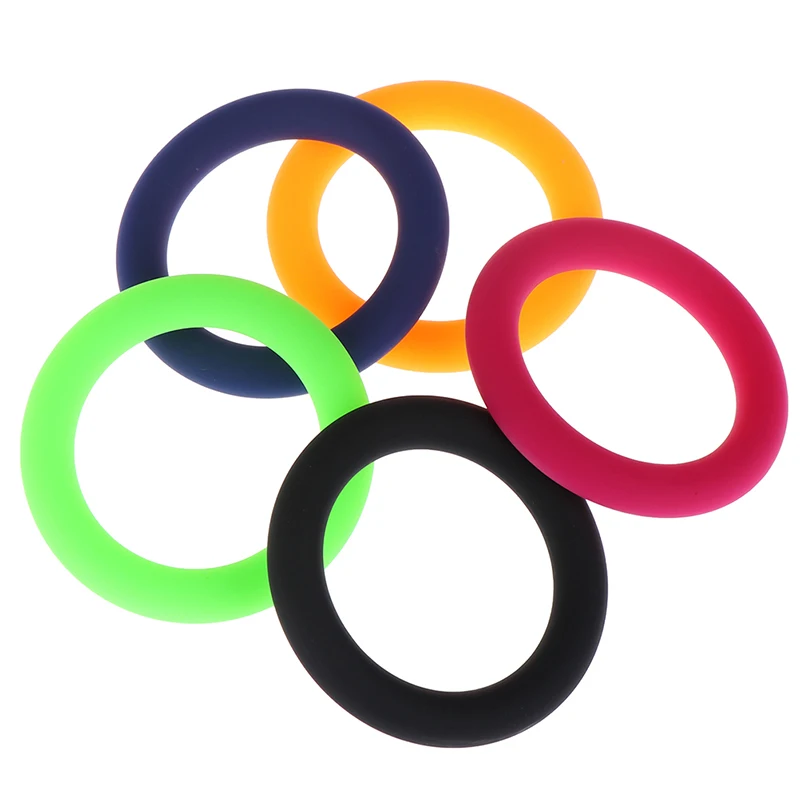3 шт силиконовых колец для пениса черные/синие/розовые/оранжевые/зеленые секс