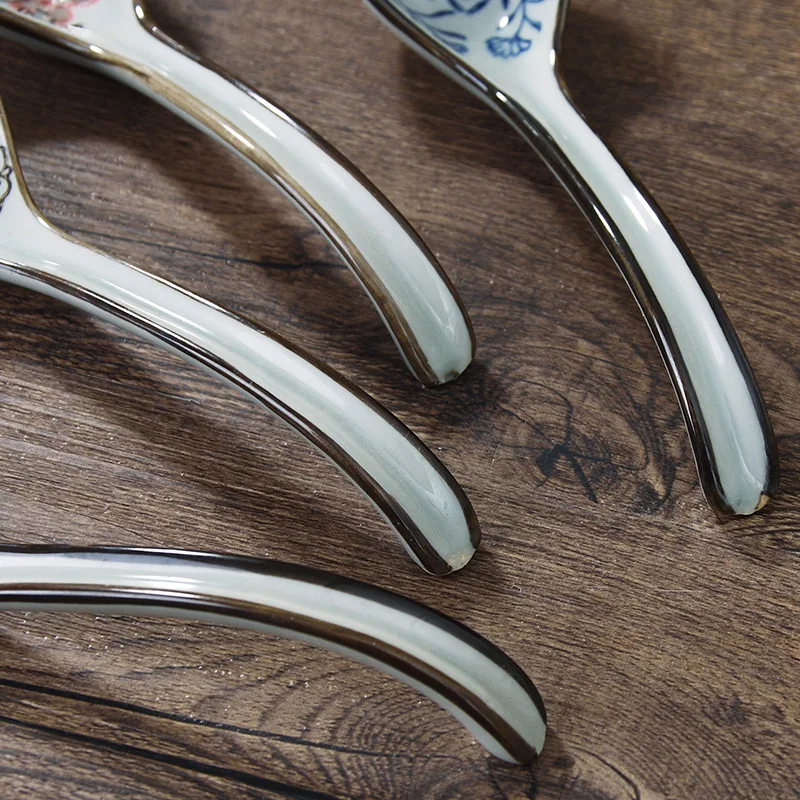 1 шт. винтажная керамическая ложка для супа с длинной ручкой