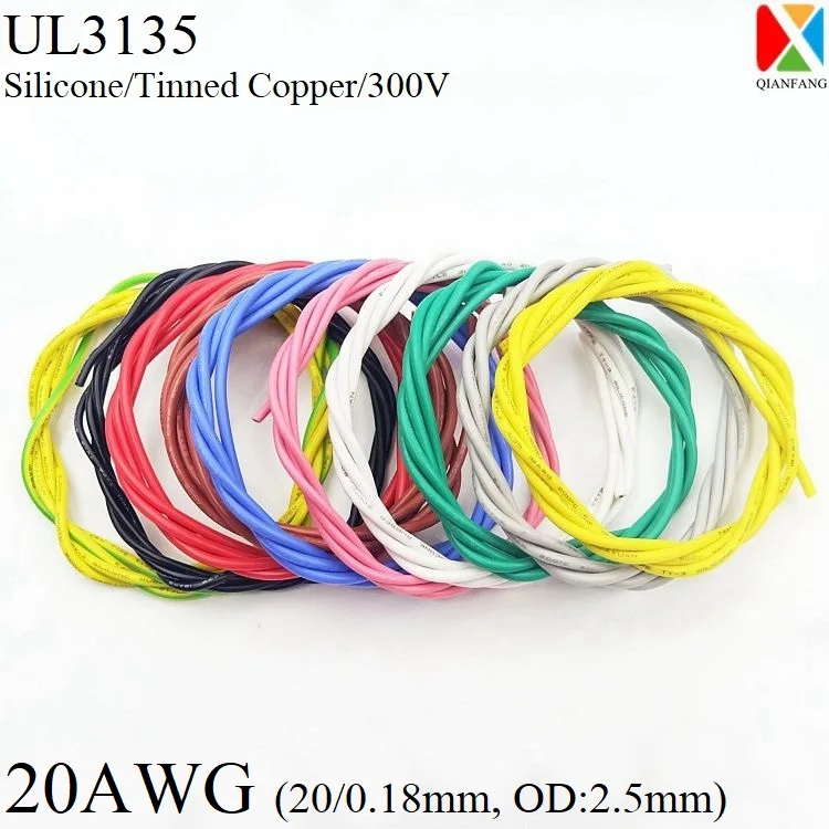 Силиконовый резиновый провод 1 м 20AWG электронный медный изолированный