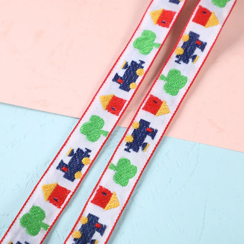 3 YARD 16~18MM Small House Train Car Children's Clothing Accessories Embroidered Ribbon HANDMADE Lace | Дом и сад