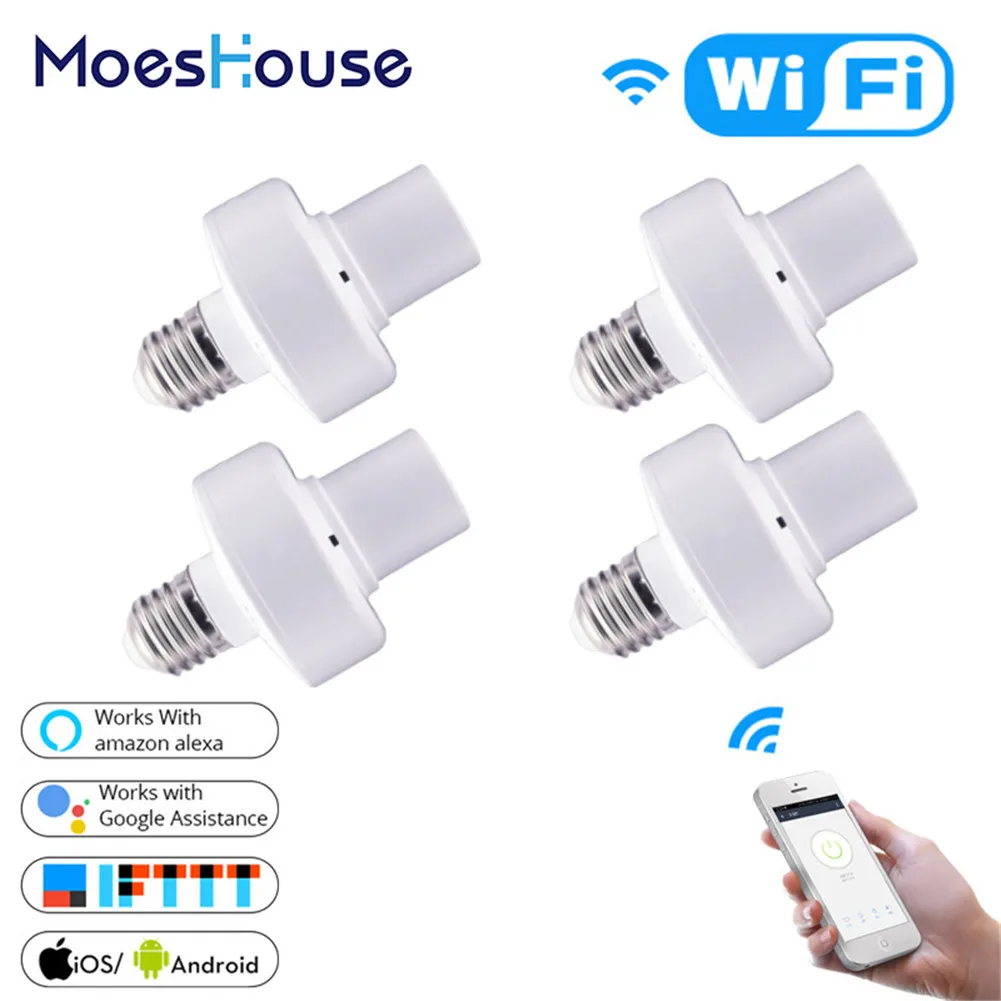 WiFi умный светильник адаптер держатель лампы база AC Smart Life/Tuya беспроводное