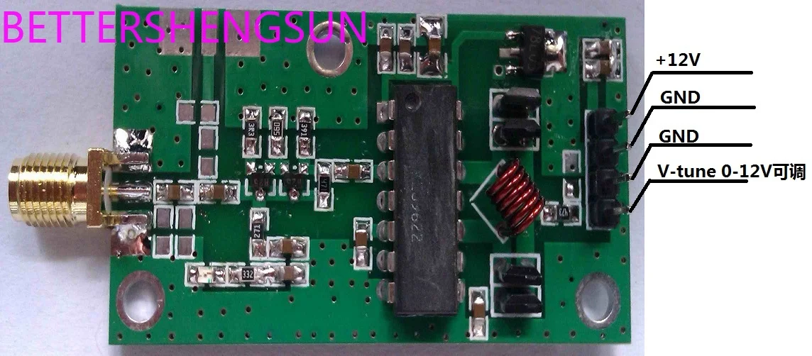 

70-200MHz VCO Voltage Controlled Oscillator RF Signal Generator Broadband VCO 10dBm Signal Generator