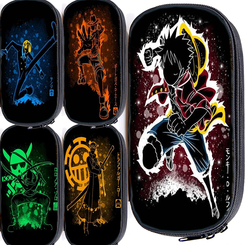 

Цельный чехол для карандаша Zoro, косметичка для мальчиков и девочек, хранение канцелярских принадлежностей Luffy, школьные принадлежности, сум...