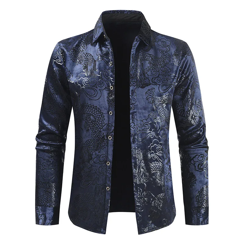 Мужские Длинные рукава хлопок Облегающая рубашка модный бренд повседневное