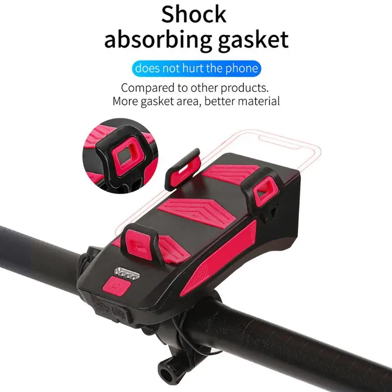 Водонепроницаемый велосипедный светильник с велосипедным рожком/держателем для