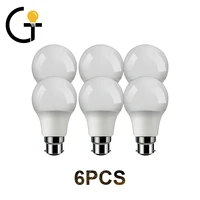 6pcs led bulb lamps b22 ac220v 240v light bulb real power 9w 3000k 4000k 6000k lampada living room home led bombilla