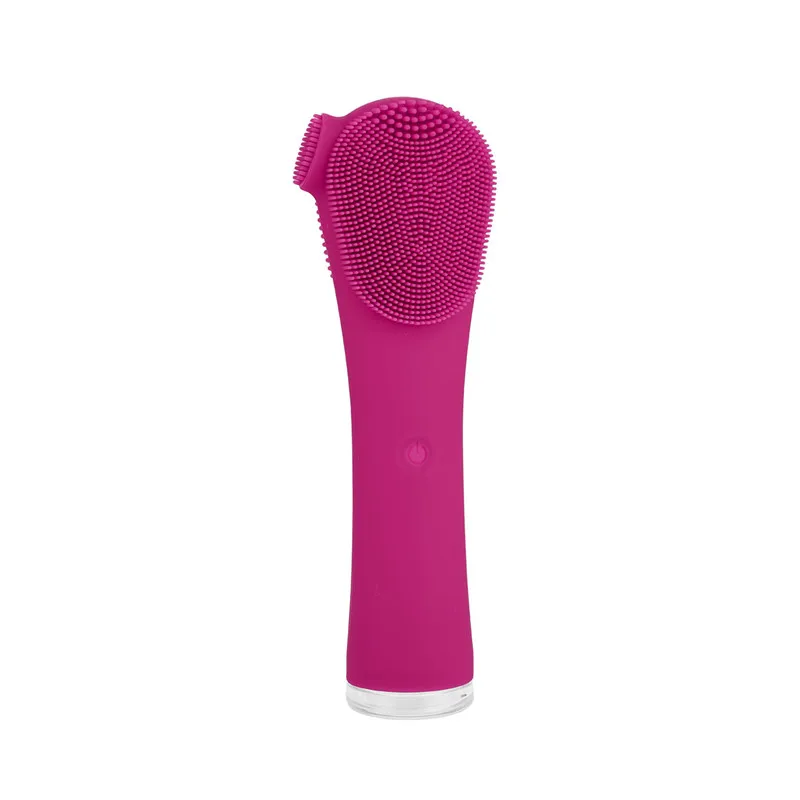 pink USB перезаряжаемая кисть для очистки дица силиконовая ультразвуковая Пилинг Кисть для лица Водонепроницаемый уход за лицом Очищающий тоник для кожи массажер - Цвет: pink