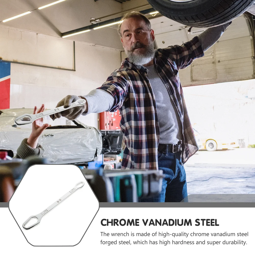 

Durable Double Ended Wrench Double-Headed Self-Tightening Wrench Spanner 8-22mm