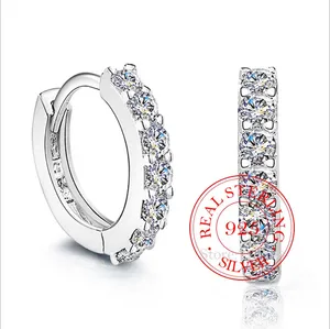 Серьги-гвоздики из стерлингового серебра 100% пробы женские, гипоаллергенные украшения с цирконием, Бижутерия 925, 2020