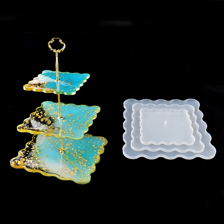 Точечная 3-слойная подносы для фруктов посуда каучуковая силиконовая форма