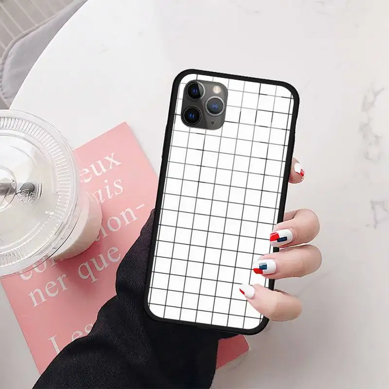 

Artistic color checkerboard grid Phone Case Tempered glass For iphone 11 12 PRO MAX X XS XR 5C 6 6S 7 8 plus