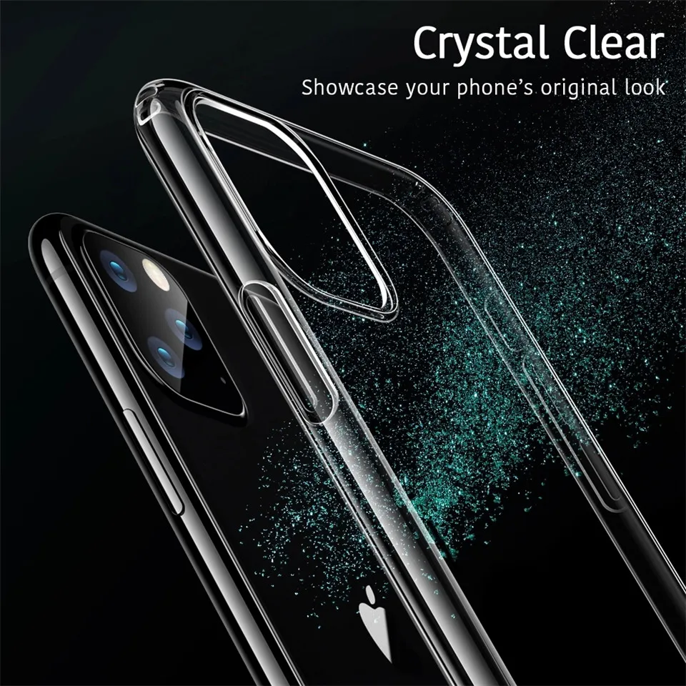 Закаленное стекло+ прозрачный ТПУ чехол для телефона iPhone 11/Pro/Max/X/XS/XR/Max/8/7/6/5/Plus защита экрана+ чехол для телефона