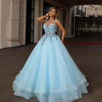 sodigne 2021 baby blue prom dress jewel lace appliques beads evening gown a line special occasion party dress custom made
