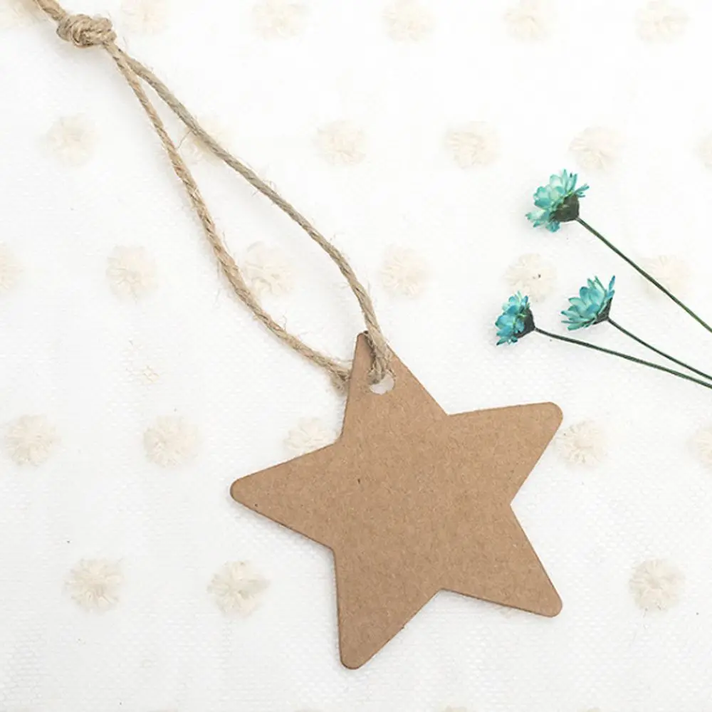 100 шт. звезда крафт бумага DIY багажные бирки закладки ручная роспись сделай сам