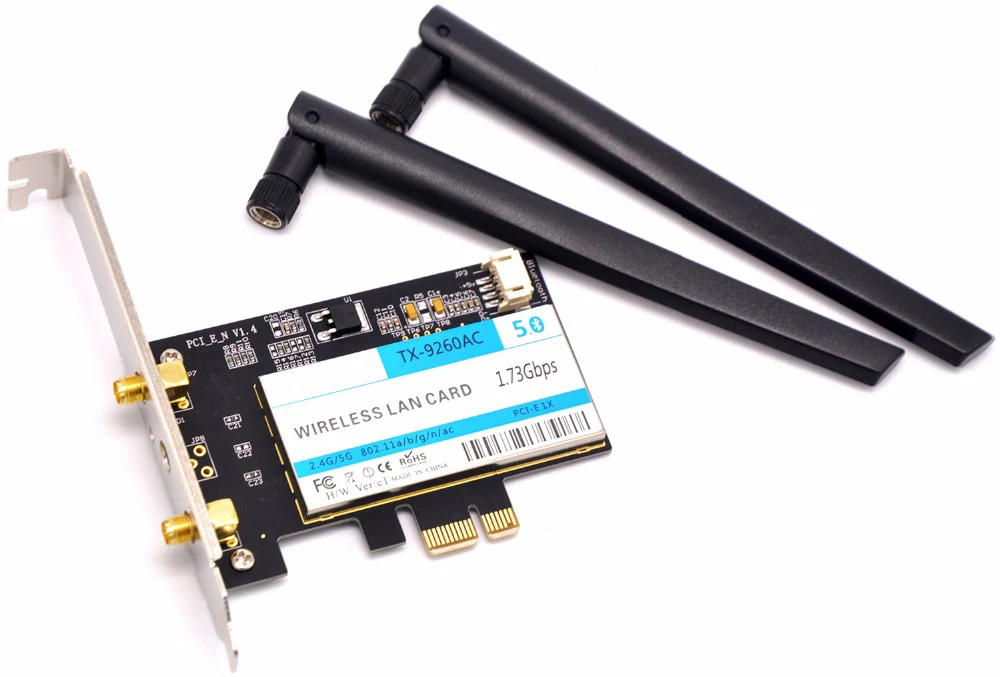 KuWFi PCI-e WiFi адаптер + Двухдиапазонная Bluetooth 5 0 WLAN сетевая карта для Intel 9260ac 802.11ac 1730Mbps