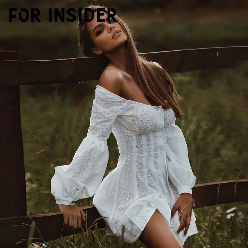 Плиссированное белое хлопковое ТРАПЕЦИЕВИДНОЕ платье для женщин с длинным