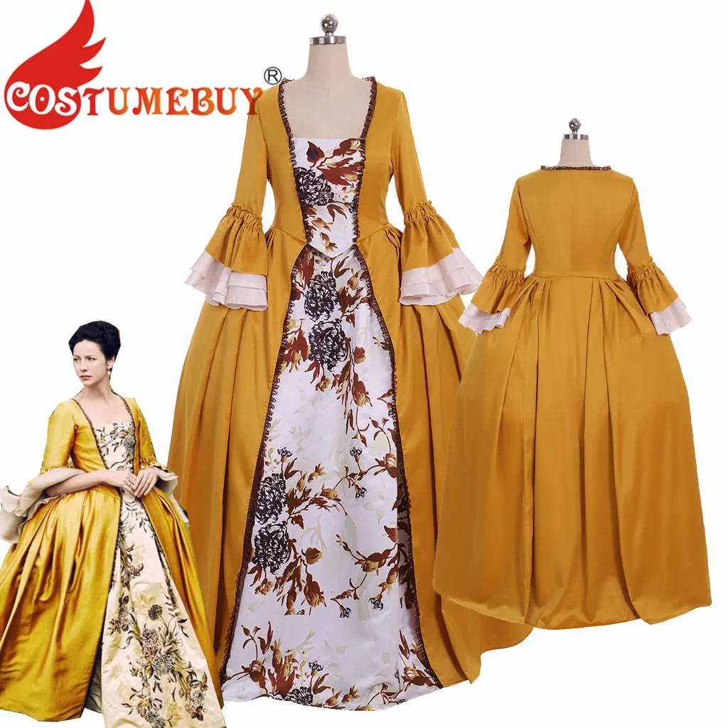 CostumeBuy ТВ Outlander Клэр Рэндалл косплей костюм платье для взрослых Marie Antoinette бальное