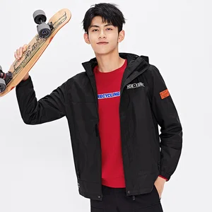 Куртка SEMIR Мужская джинсовая с воротником-стойкой, Повседневная Уличная одежда из денима с надписью, свободная верхняя одежда, осень 2021