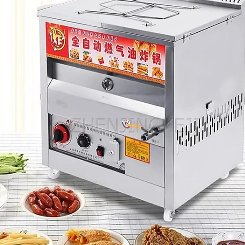 

Промышленная фритюрница с контролем температуры, газовая машина для жарки курицы, фритюрница для масла, для ресторана, магазина напитков, о...